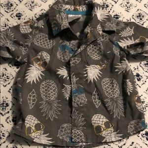 Pineapple Hawaiian button down shirt